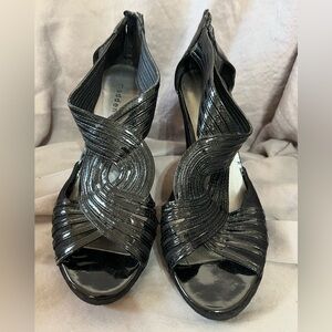 Madden Girl Black Strappy Heels, size 8.5